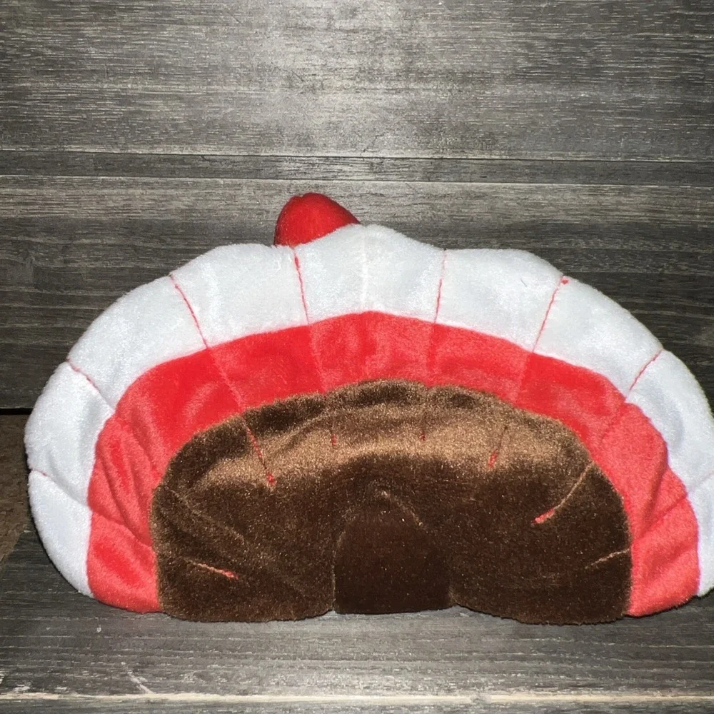 Ty Beanie Baby Gobbles the Turkey 1996 Thanksgiving Plush Brown Red White 4034